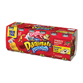 Dannon Danimals smoothie; value pack, 6 strawberry explosion, 6 banana split, 12- 3.1 fl oz bottles Right Picture